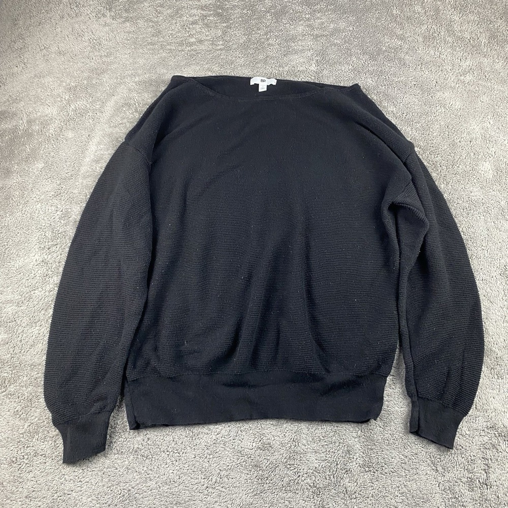 BP.‎ Rib Knit Stretch Top Sweater Womens Small Black Long Sleeve